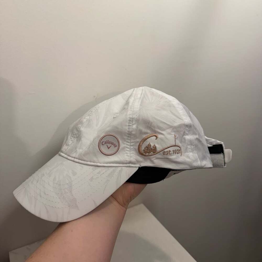 Callaway Women's White Floral Adjustable Cap